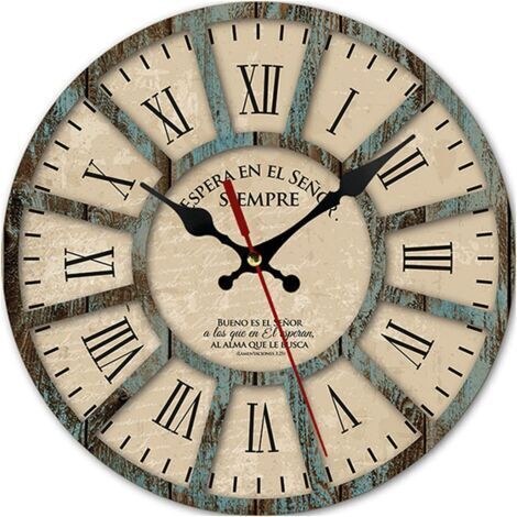 Reloj de pared digital silencioso con números romanos, de 30 cm (12 pulgadas), de cuarzo, sin tictac, funciona con pilas, redondo, fácil de leer, ideal para el hogar, la oficina, el aula o la escuela. (1/5)