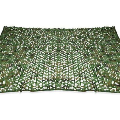 Vela de sombra rectangular, diseño de camuflaje, 3x5 m, celosía verde. (1/5)