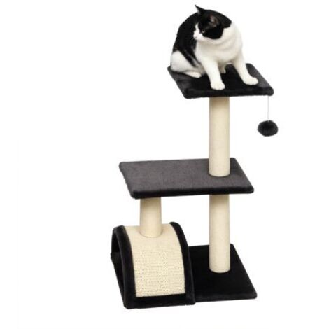 Árbol para gatos, árbol para trepar, rascador para gatos, 72 cm de alto, bola colgante, gris oscuro (1/5)