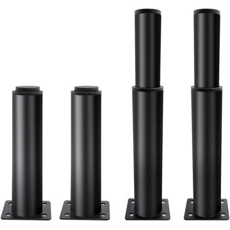 patas ajustables para muebles, patas para armarios, patas ajustables para cocina, repuestos para muebles, patas para armarios con tornillos, negro/18 cm (1/5)