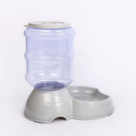 Dispensador automático de comida y agua - Accesorio para gatos y perros - Comedero automático - Para gatos, perros y conejos - Capacidad de 3,8 L (1/4)