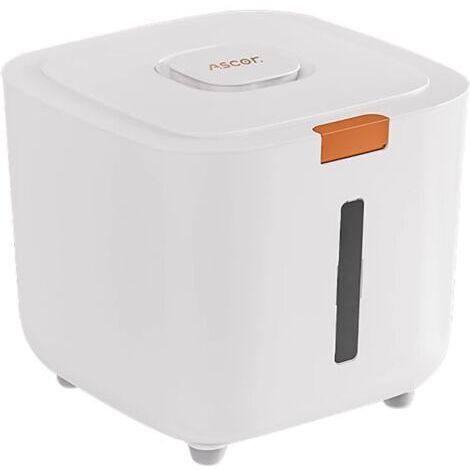 Recipiente para almacenar arroz, recipiente para almacenar arroz con tapa abatible automática y taza medidora, recipiente para harina, suministros para hornear (1/5)
