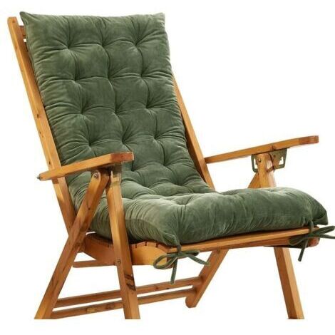 Cojín/almohadón para sillas de jardín – Cómodo y grueso cojín para exteriores – Ideal para uso interior y exterior – 48 x 150 cm – Verde (1/3)