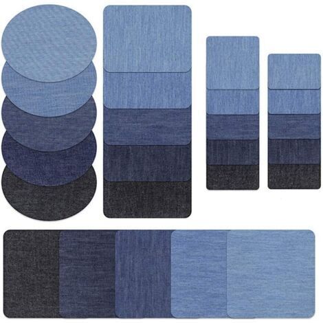Accesorios de costura, 25 piezas, parches termoadhesivos para mezclilla, pegatinas para pantalones vaqueros, para niños y adultos. (1/5)
