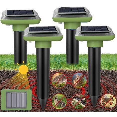 Repelente ultrasónico de topos, repelente solar de topos (4 piezas), disuasivo para topos, trampas para topos, repelente de topos, repelente de topos, trampa para topos (1/5)