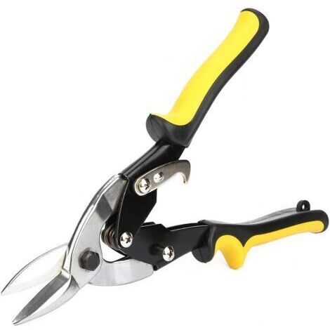 Tijeras de aviación ergonómicas multiusos, de corte recto profesional, tijeras de aviación para chapa metálica, cuero, cartón y plástico herramientas de corte por impacto. (1/5)