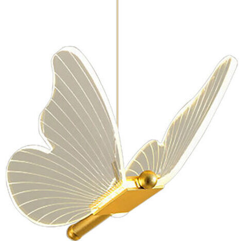 Lámparas colgantes de estilo retro vintage moderno, lámpara de araña con forma de mariposa, lámpara de mesilla de noche, luces de cuerda ajustables para comedor, dormitorio, sala de estar, bar. (1/5)