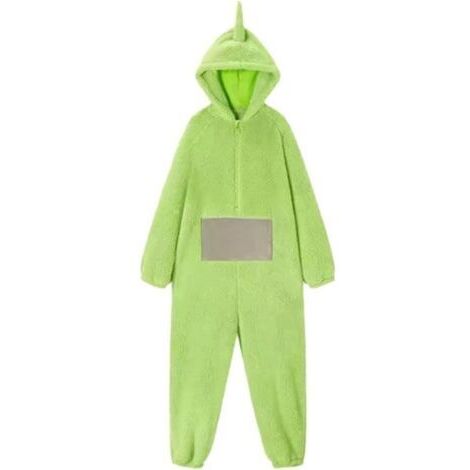 Abrigo y chubasquero para perros, pijamas de invierno para adultos de Teletubbies, monos, pijamas de cosplay, pijamas de Navidad, ropa de dormir, mono de Halloween con diseño de animales (verde, talla (1/5)