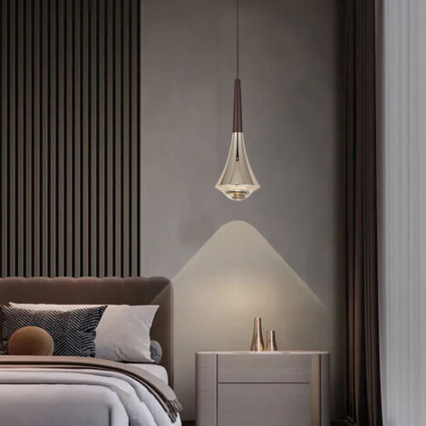 Lámpara con foco LED de riel de 7 W, lámpara colgante moderna dorada retráctil, foco de acento ajustable en altura, luz lineal de 3000 K, para comedores e islas de cocina. (1/3)