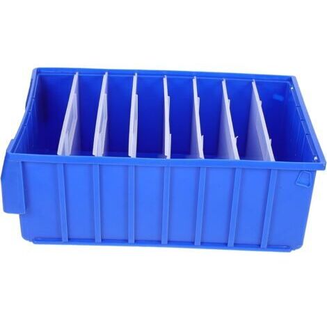 Caja de almacenamiento de herramientas y casillero, organizador de almacén con compartimentos para piezas - 400 x 234 x 140 mm, azul (1/5)