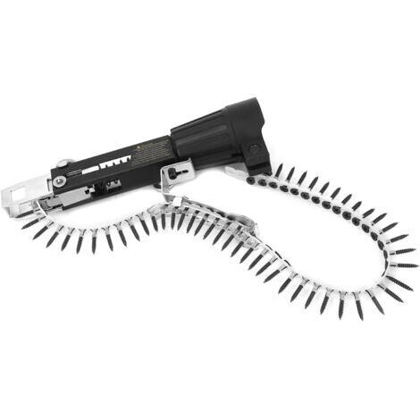 Cadena para pistola de clavos, adaptador automático para clavos para carpintería, grapadora eléctrica inalámbrica con batería de iones de litio integrada, juego de grapadora de clavos (1/5)