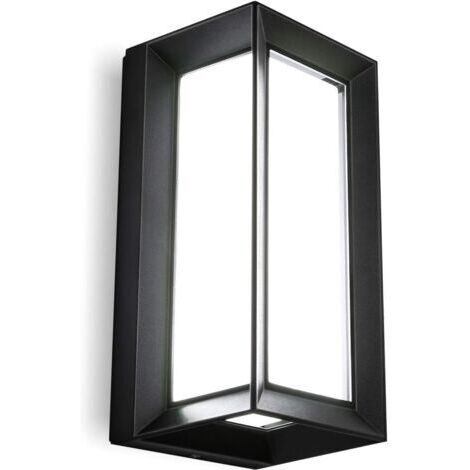 Aplique de pared LED moderno para exteriores, lámpara de pared ascendente, resistente al agua IP65, para porches, terrazas, jardines, caminos y escaleras, luz blanca fría. (1/5)