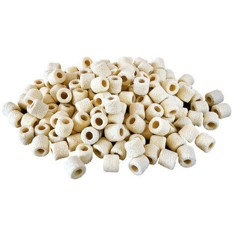 Anillos filtrantes - Fideos cerámicos para filtros de acuario y estanque de jardín, 12 mm, 0,5 L (1/4)