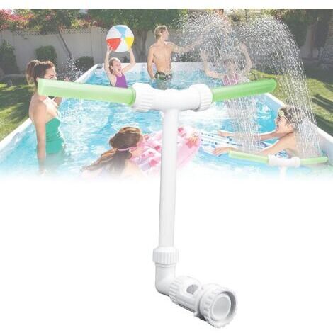 Fuente de cascada para piscina, 2 cabezales de fuente, divertidos aspersores para piscinas, accesorios para piscinas, decoración para piscinas interiores y exteriores (fluorescente) (1/3)