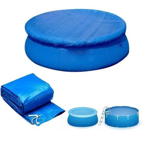 Cubierta para piscina, cubierta protectora para piscinas redondas, cubierta duradera a prueba de polvo para piscinas elevadas (305 cm (10 pies)) (1/5)