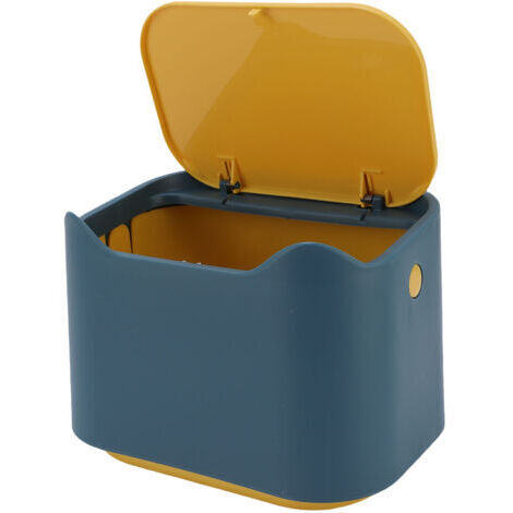 Cubo de arena para gatos con tapa a presión, papelera multifuncional para uso doméstico. (1/5)