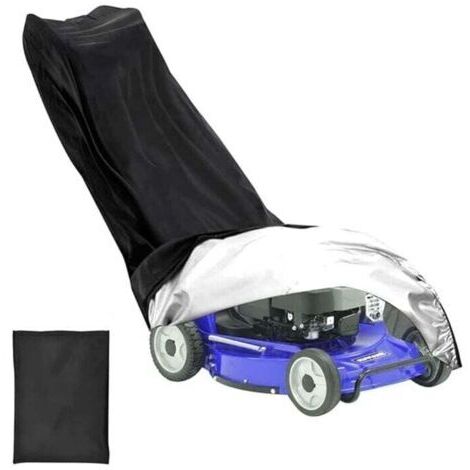 Funda para cortacésped, 210D con cordón ajustable y bolsa de almacenamiento, funda protectora para la mayoría de los modelos de cortacésped, 193 x 112 x 64 cm (1/5)