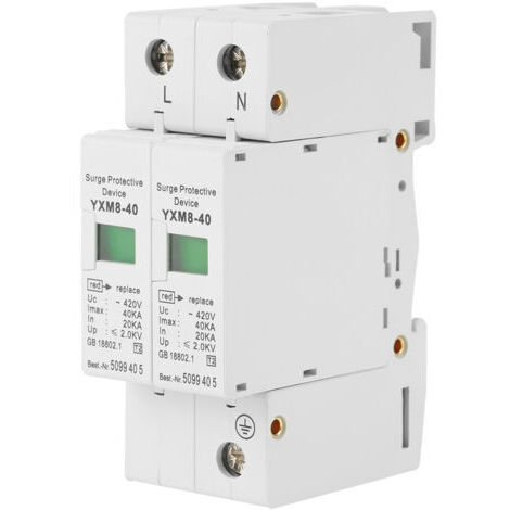 Dispositivo de desconexión doméstica, práctico dispositivo de baja tensión para proteger el sistema eléctrico contra sobretensiones de CC 420 V 40 kA (1/5)