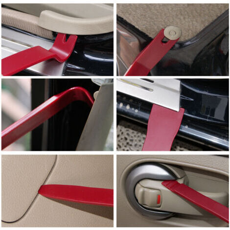 Kit de herramientas Vislone de 19 piezas para desmontar molduras de radios de coche, clips de paneles de puertas y herramientas de reparación de palancas. (1/5)