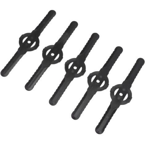 Cuchillas para cortacésped - Paquete de 30 cuchillas de repuesto de plástico para cabezales de corte para jardín, árboles frutales, granja, campo (negras) (1/5)