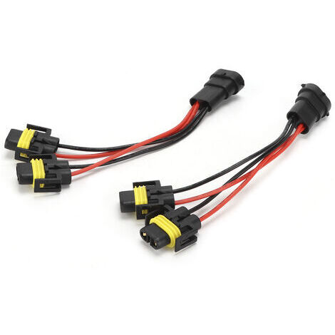 Arnés de cableado divisor de 2 vías H11/H8 macho a hembra para faros antiniebla, faros delanteros, luces de cruce, proyectores dobles y focos cuádruples. (1/5)