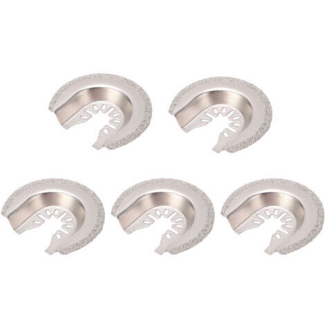 Juego de 5 hojas de sierra oscilantes universales de carburo de diamante para retirar azulejos, lechada, hormigón y mampostería. (1/5)