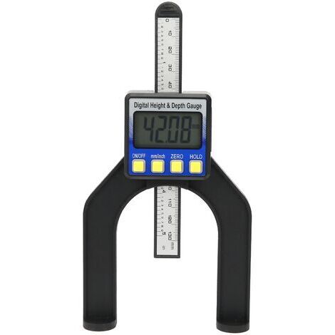 Medidor electrónico de altura y profundidad, pantalla digital, regla de carpintero, herramienta de medición de 0 a 80 mm. (1/5)