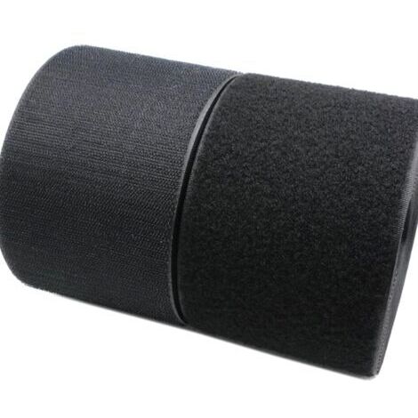 Cinta de velcro autoadhesiva de 250 mm de ancho, para coser, autoinstalación, color negro (Color: Negro, Longitud: 1 m de bucle) (1/4)