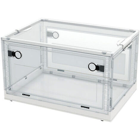 Contenedores de almacenamiento plegables con tapa, 40 litros - Grandes contenedores de plástico - Para el hogar/dormitorio/cocina/oficina/viajes (1/5)