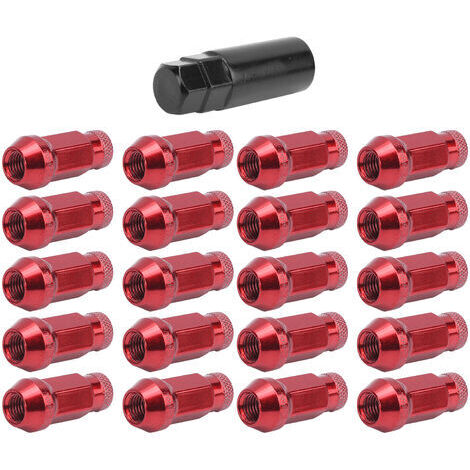 20 tuercas de rueda de acero aleado 50BV30 M12x1.5 de alta resistencia con rosca roja, repuesto para Mazda (1/5)