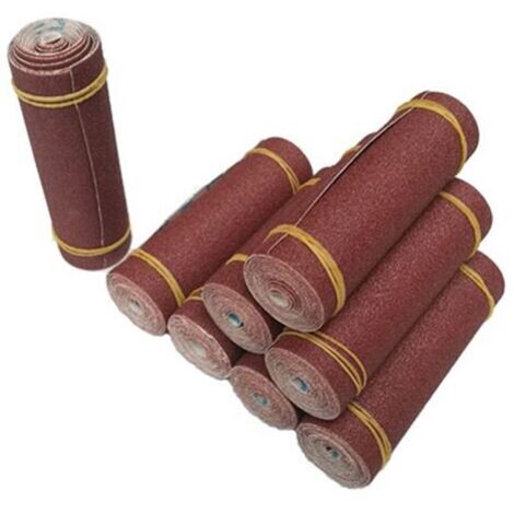 rollo de papel de lija de 100 mm x 1000 mm, papel de lija para pulir herramientas, metalurgia, carpintería, abrasivo de malla 80 (1/5)