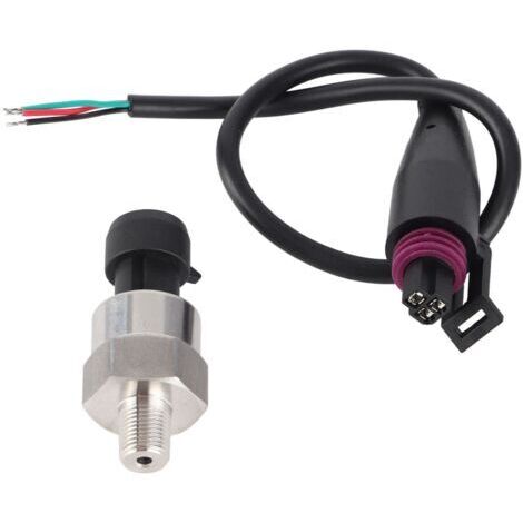 Transductor, transmisor y sensor de presión de acero inoxidable para aceite, combustible, aire y agua (100 PSI). (1/5)