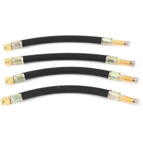 Adaptador de extensión de válvula de neumático, 4 piezas, manguera inflable flexible universal para transferencia de neumáticos de 190 mm para automóvil. (1/5)