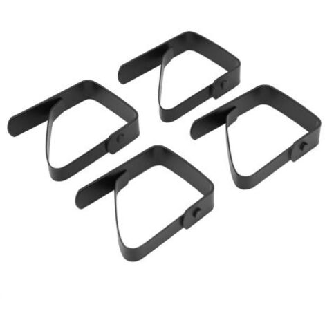 Pinzas para mantel de 4 piezas, antideslizantes, de acero inoxidable, para mesas de picnic, color negro. (1/5)