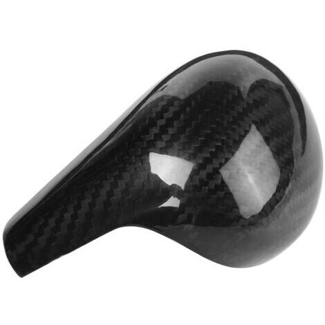 Pomo de la palanca de cambios con revestimiento antideslizante de fibra de carbono autoadhesivo y resistente a los arañazos, compatible con vehículos Audi A6L (2005-2011). (1/5)