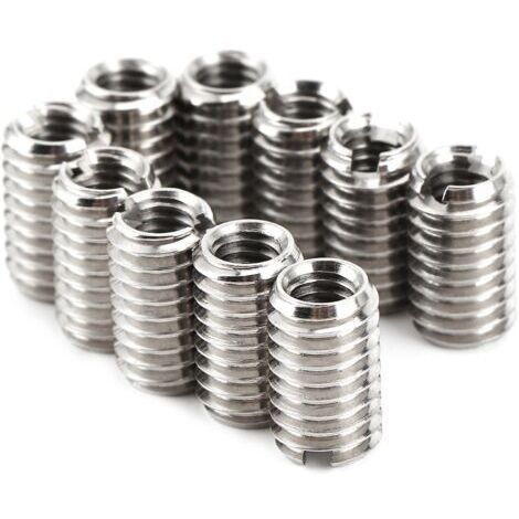 Inserto de reparación con rosca hembra M4x0.7, rosca macho M6x1.0, tuerca reductora de acero inoxidable 303 para ordenadores, lámparas, moldes, equipos mecánicos, 10 unidades. (1/5)