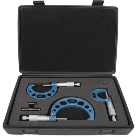 Juego de 3 micrómetros de acero Eosnow para rodamientos, herramienta de medición de diámetro exterior de alta precisión de 0 a 75 mm. (1/5)