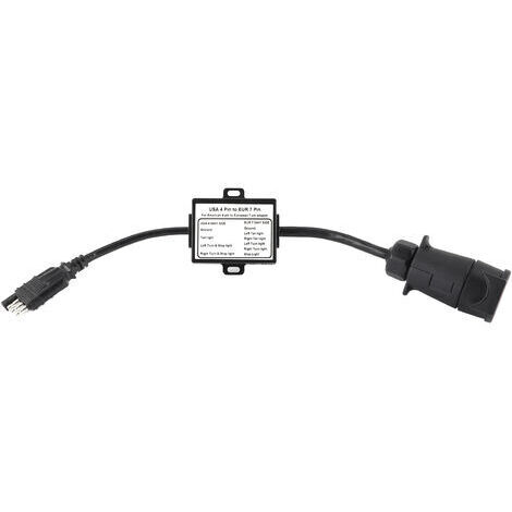 Adaptador de luz para conector de remolque de 4 pines de EE. UU. a 7 pines de EUR, separador de señal de freno/parada. (1/5)