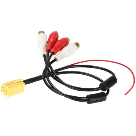 Adaptador ISO, cable auxiliar para coche de alta resistencia, fácil instalación, ligero y resistente al desgaste, conector de PVC de 6 pines para coches. (1/5)