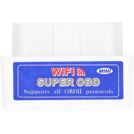 Detector WiFi Mini para coche para escáner OBD2 ELM327 12V, adaptador de diagnóstico Android, blanco (1/5)