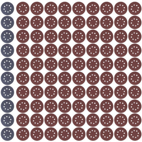 100 hojas de papel de lija redondas de 5 pulgadas, que incluyen papel de lija de grano 80, 180, 240, 320, 400, 800, 1000, 1500, 2000 y 3000, adecuado para paredes de cuero. (1/5)