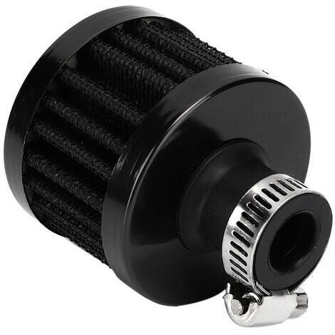 Filtro de admisión de aire mini de 13 mm/0,5 pulgadas, ventilación del cárter, accesorio universal para coche, color negro. (1/5)