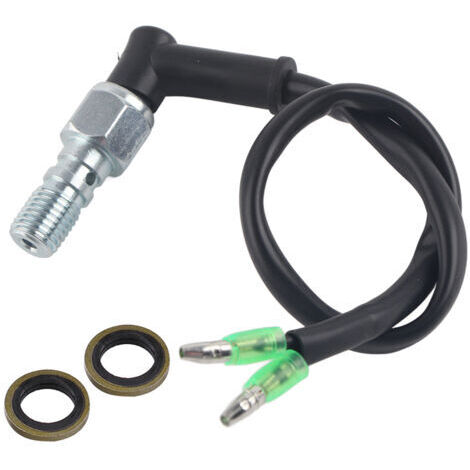Interruptor universal de luz de freno hidráulico para motocicleta, montaje trasero con arandelas (M10x1.25) (1/5)