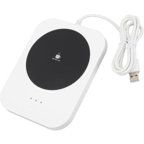 Calentador inteligente de bebidas a 55 ℃, alimentado por USB, calor constante, para tazas de café, calentador eléctrico de escritorio de 5 V, blanco. (1/5)