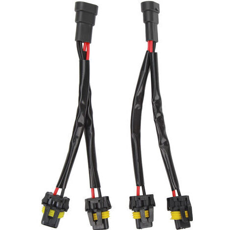 piezas 9005 9006, divisor de cables de faro de 2 vías macho a hembra, adaptador de arnés de faro para camión pickup, conector de cable LED (1/5)