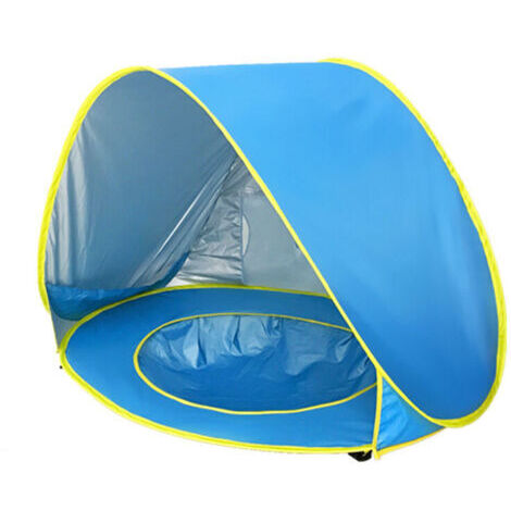 Tienda de playa con protección UV UPF 50+, piscina infantil, base desmontable y funda impermeable para acampar. (1/3)