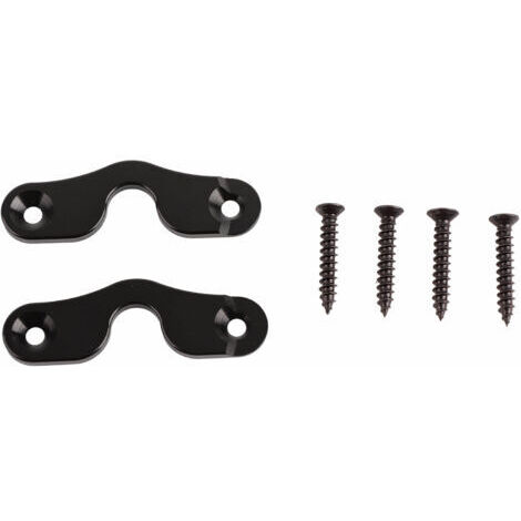 Kit de reparación de montaje de visera parasol de aleación de aluminio anodizado negro para Jeep Wrangler JK JL JLU (1/5)