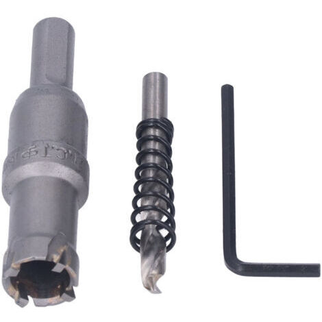 Sierra de corona dentada de carburo de tungsteno, broca industrial para metales gruesos, 18 mm (1/5)