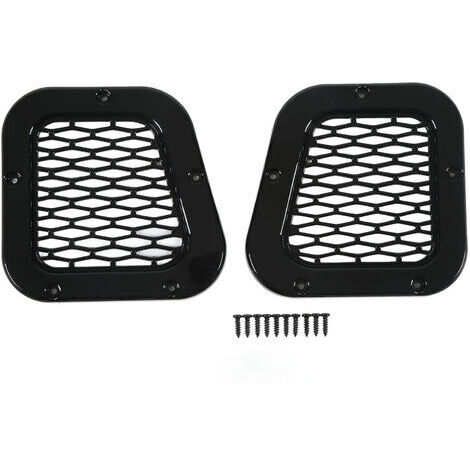 Cubierta de la rejilla de ventilación de la entrada de aire lateral delantera, embellecedor de repuesto en negro brillante para Land Rover Defender 2004-2019. (1/5)