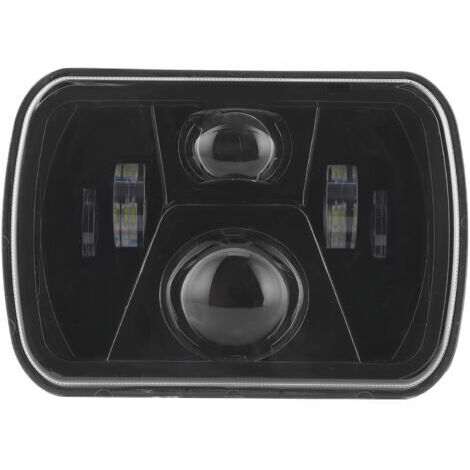 Faro LED cuadrado H4 de 7 pulgadas, alto brillo, 12-24V, compatible con YJ (1/5)
